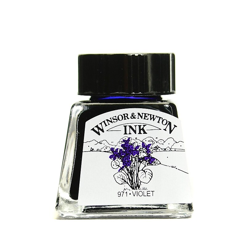Winsor and Newton Drawing Inks violet 14 ml 688 [Pack of 4] image 1