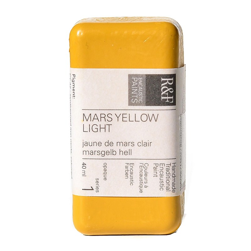 R  And  F Handmade Paints Encaustic Paint Mars Yellow Light 40 Ml [Pack Of 2] image 1