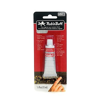 Rub 'N Buff The Original Wax Metallic Finish Silver Leaf [Pack Of 3]