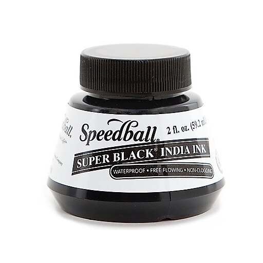 Multipack of 12 - Speedball Super Black India Ink-2oz