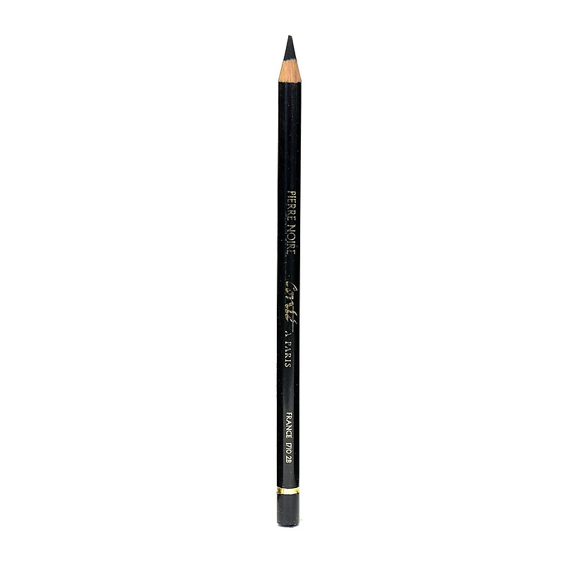 Conte Crayons Esquisse Drawing Pencils, 2B, Black, 12/Pack image 1