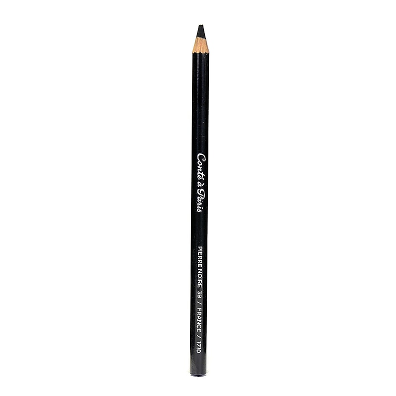 Conte Crayons Esquisse Drawing Pencils 3B Black Pack of 12 image 1