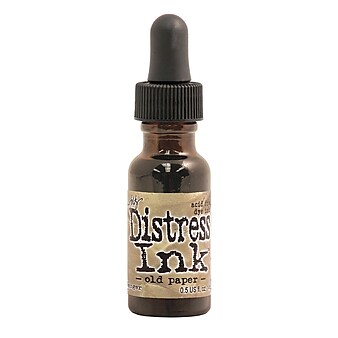 Ranger Tim Holtz Distress Ink Old Paper 0.5 Oz. Reinker Bottle [Pack Of 3]