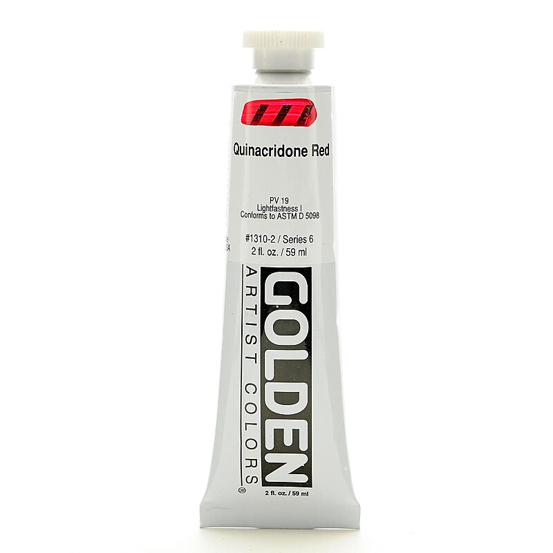 Golden Heavy Body Acrylics, Quinacridone Red, 2Oz (87279) image 1