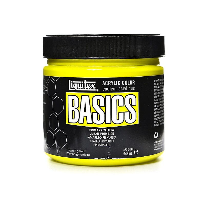 Liquitex Basics Acrylics Colors, Primary Yellow, 32Oz Jar (43521) image 1