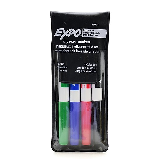 Expo LowOdor Dry Erase Marker Sets fine set of 4 [Pack of 4] Staples