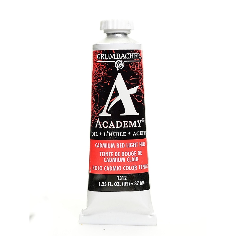 Grumbacher Academy Oil Colors Cadmium Red Light Hue 1.25 Oz. [Pack Of 3] image 1
