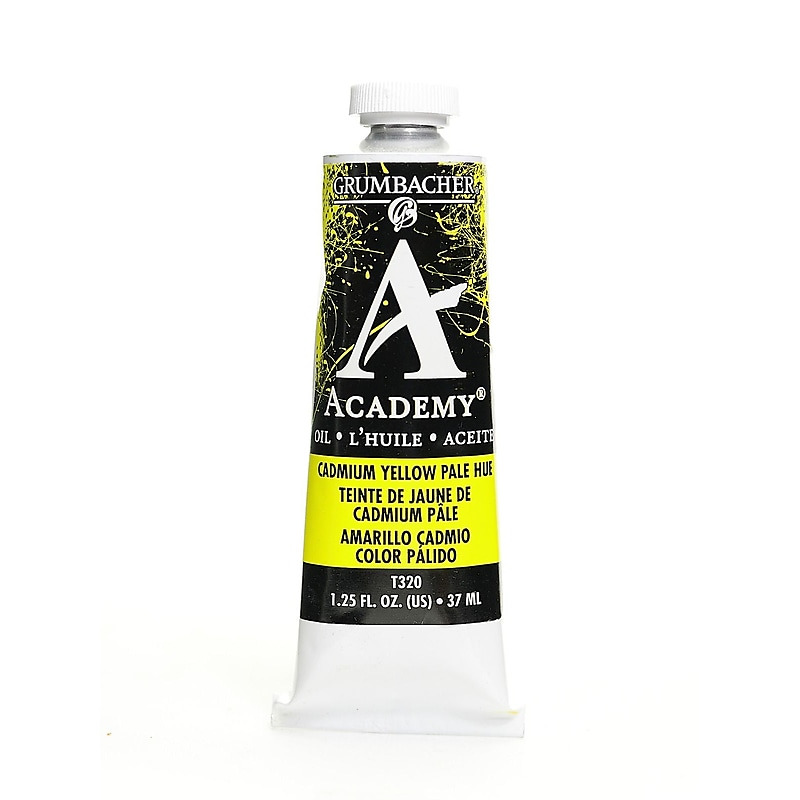 Grumbacher Academy Oil Colors Cadmium Yellow Pale Hue 1.25 Oz. [Pack Of 3] image 1