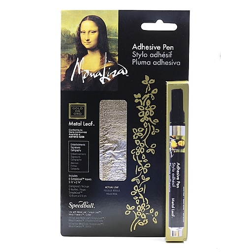 Mona Lisa Adhesive Pen Plus Gold Leaf [Pack of 2]