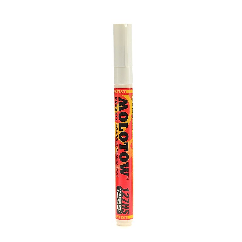 Molotow One4All Acrylic Paint Marker, 1 mm, Signal White #160 [Pack of 6] image 1
