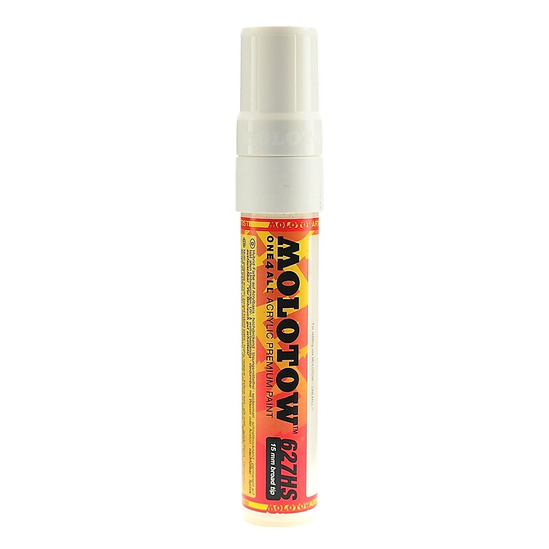 Molotow One4All Acrylic Paint Marker, 15 mm, Signal White #160 [Pack of 3] image 1