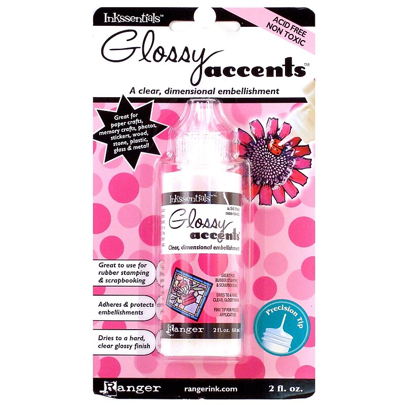 Ranger Glossy Accents Clear Embellishment [Pack Of 3] image 1