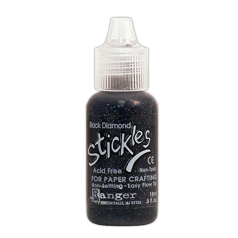 Ranger Stickles Glitter Glue Black Diamond 0.5 Oz. Bottle [Pack Of 6] image 1