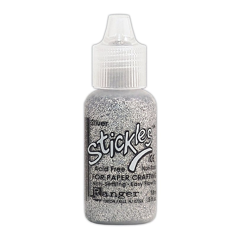 Ranger Stickles Glitter Glue Silver 0.5 Oz. Bottle [Pack Of 6] image 1