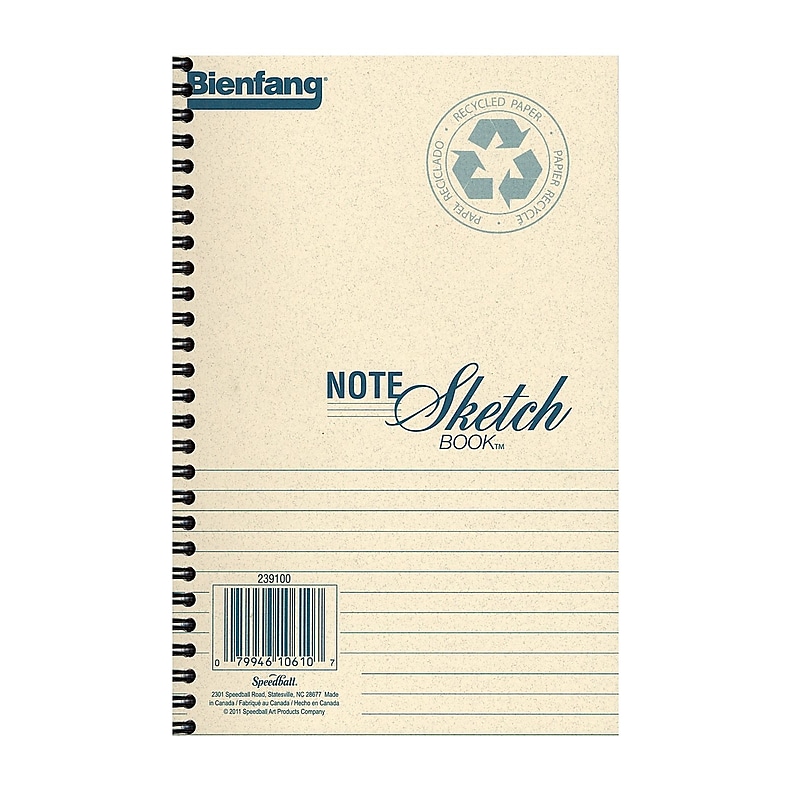 Bienfang 5.5" x 8" Wire Bound Sketch Book, 64 Sheets/Book, 3/Pack (56204-PK3) image 1