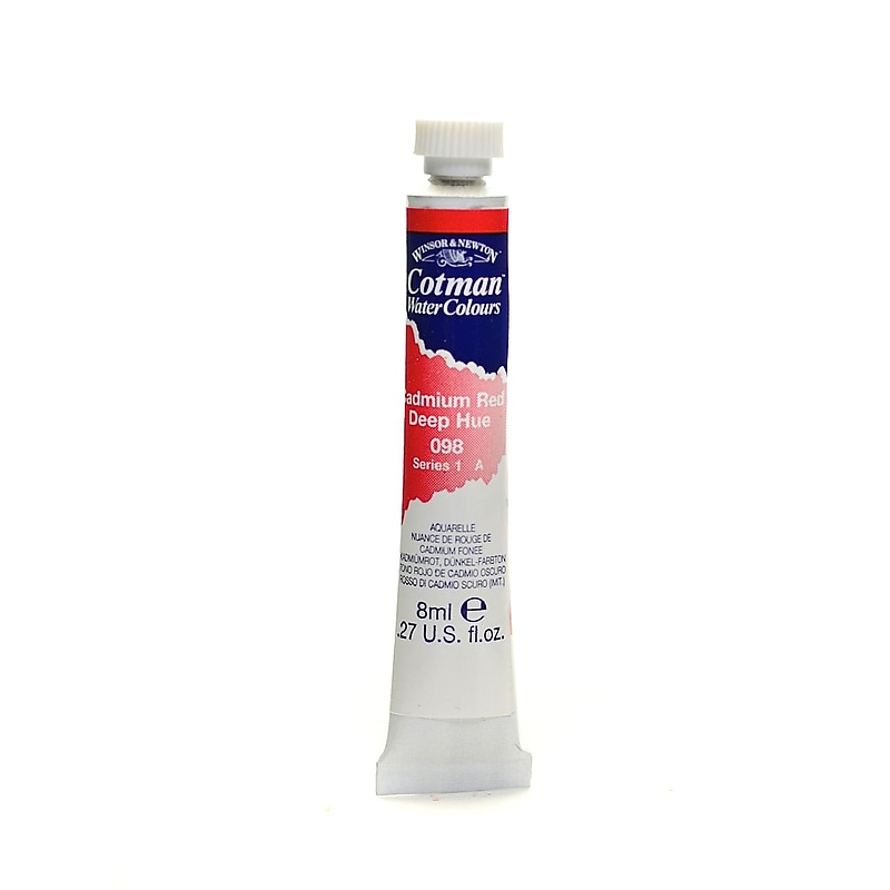 Winsor And Newton Cotman Water Colours, Cadmium Red Deep Hue No 98, 8Ml, 4/Pack (35123-Pk4) image 1