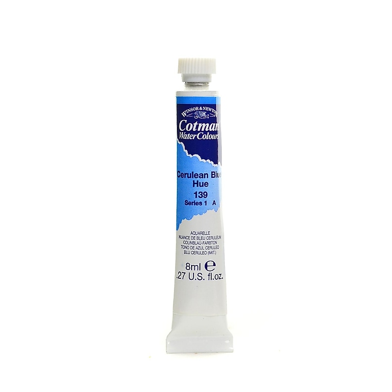 Winsor And Newton Cotman Water Colours, Cerulean Blue Hue No 139, 8Ml, 4/Pack (41953-Pk4) image 1