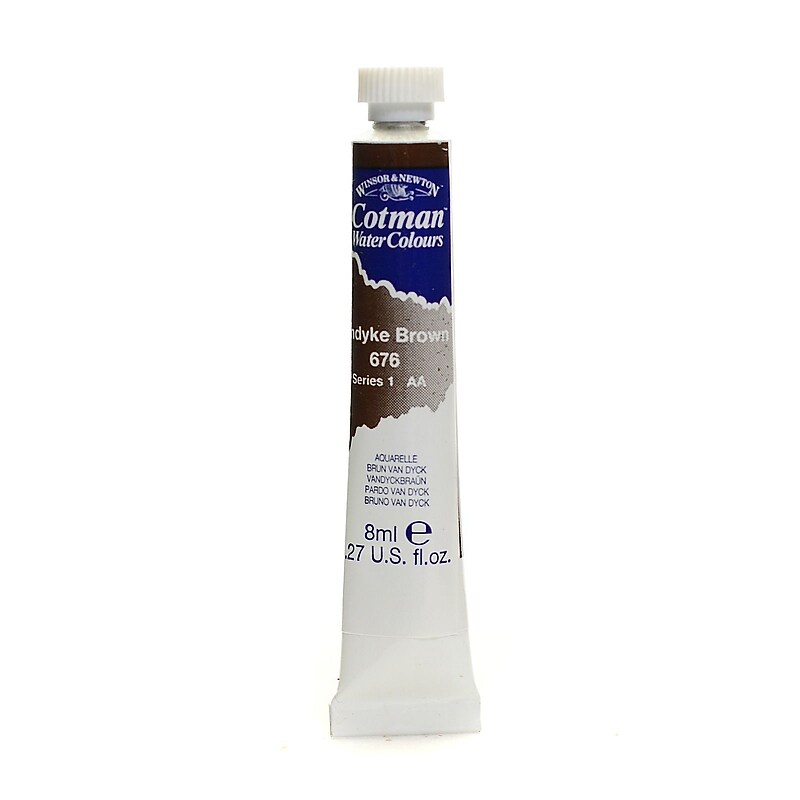 Winsor And Newton Cotman Water Colours, Vandyke Brown 676, 8Ml, 4/Pack (42358-Pk4) image 1