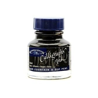 Winsor and Newton Calligraphy Ink matte black 1 oz. [Pack of 3