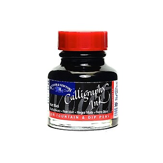 Winsor and Newton Calligraphy Ink matte black 1 oz. [Pack of 3]