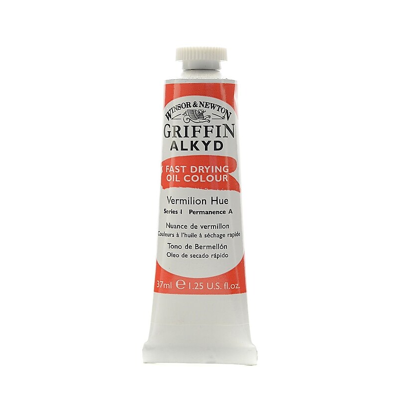 Winsor  And  Newton Griffin Alkyd Oil Colours Vermillion Hue 37 Ml 680 [Pack Of 3] image 1
