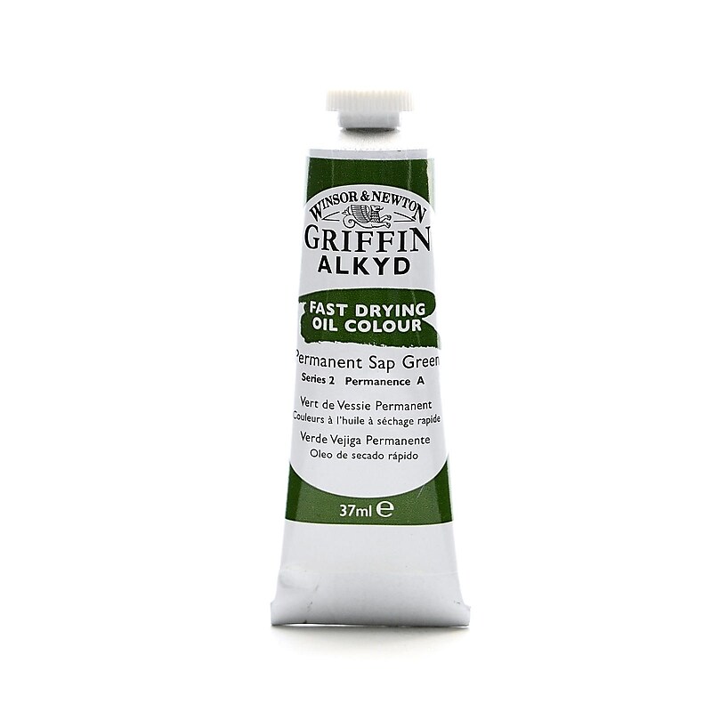 Winsor  And  Newton Griffin Alkyd Oil Colours Permanent Sap Green 37 Ml 503 image 1