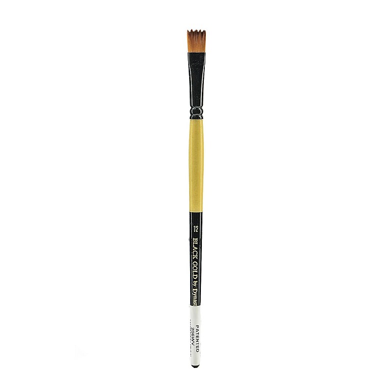 Dynasty Black Gold Series Synthetic Brushes, Short Handle, 12-Wave (52155) image 1