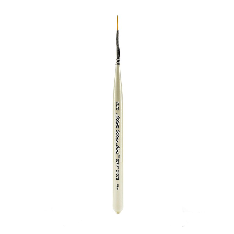 Silver Brush Ultra Mini Series Golden Taklon Brushes, 20/0 Script Liner (17434) image 1