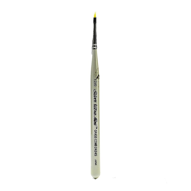 Silver Brush Ultra Mini Series Golden Taklon Brushes, 12/0, Grass Comb (38297) image 1