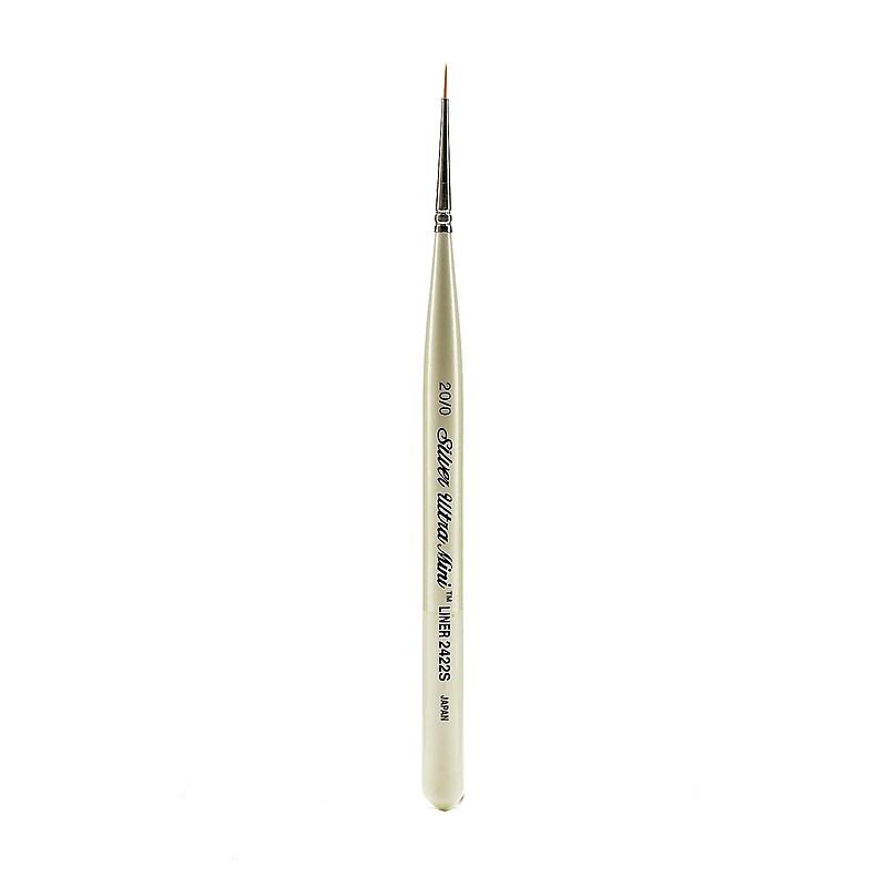 Silver Brush Ultra Mini Series Golden Taklon Brushes 20/0 Monogram Liner (74999) image 1