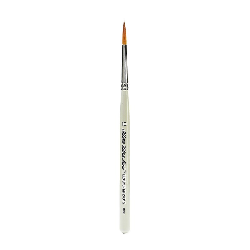 Silver Brush Ultra Mini Series Golden Taklon Brushes, 10-Designer Round (85755) image 1