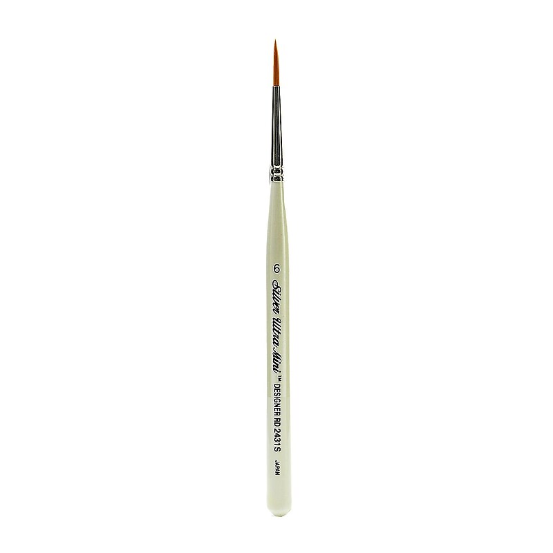 Silver Brush Ultra Mini Series Golden Taklon Brushes, 6 Designer Round (87798) image 1