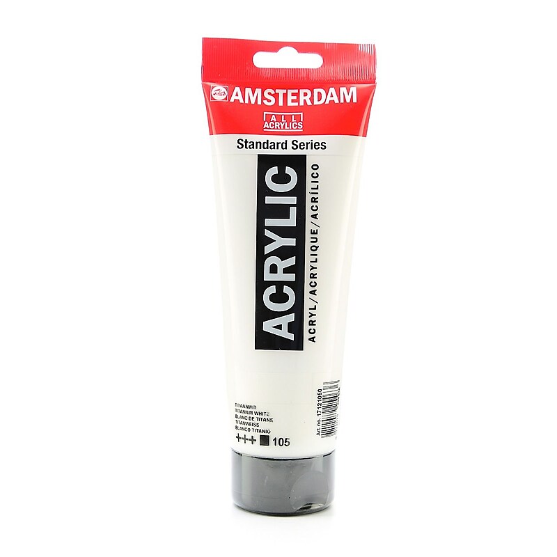 Amsterdam Standard Series Acrylic Paint Titanium White 250 Ml [Pack Of 2] image 1