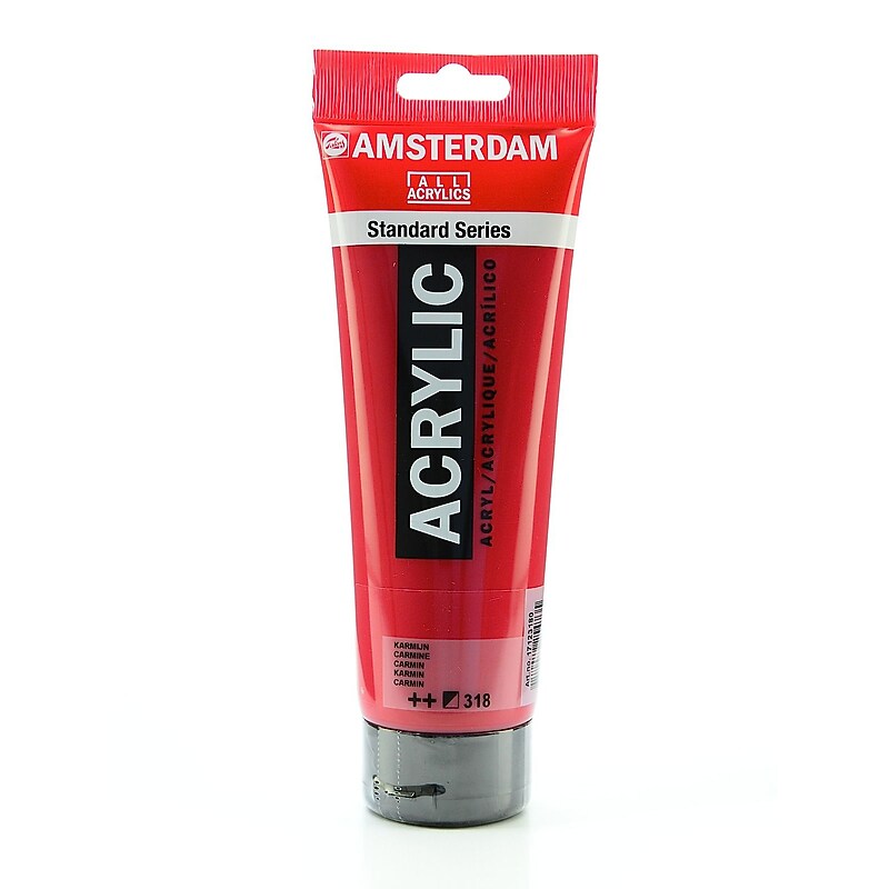 Amsterdam Standard Series Acrylic Paint, Carmine, 250Ml, 2/Pack (71116-Pk2) image 1