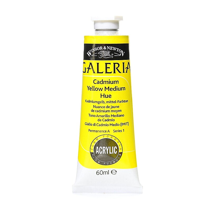 Winsor & Newton Galeria Formula Acrylic Color, Cadmium Yellow, Med Hue, 60Ml, 120, 4Pk (14575-Pk4) image 1