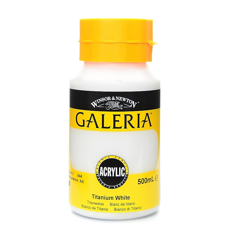 Winsor And Newton Galeria Flow Formula Acrylic Colors Titanium White 500 Ml 644 (22595) image 1