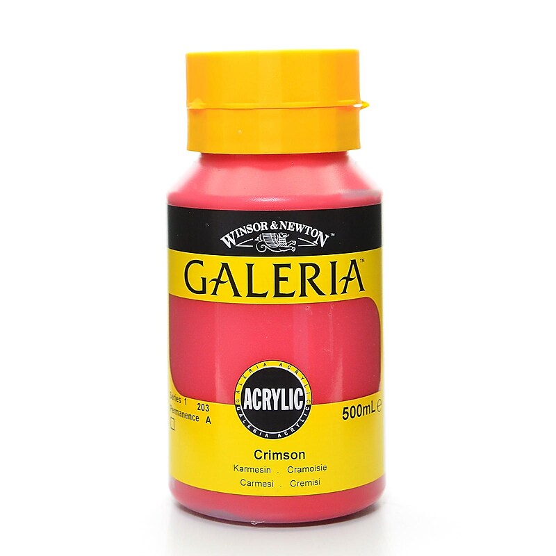Winsor And Newton Galeria Flow Formula Acrylic Colours, Crimson, 500Ml, No 203 (28822) image 1