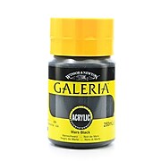 Winsor And Newton Galeria Flow Formula Acrylic Colors, Mars Black 386, 250 Ml, Pack Of 2