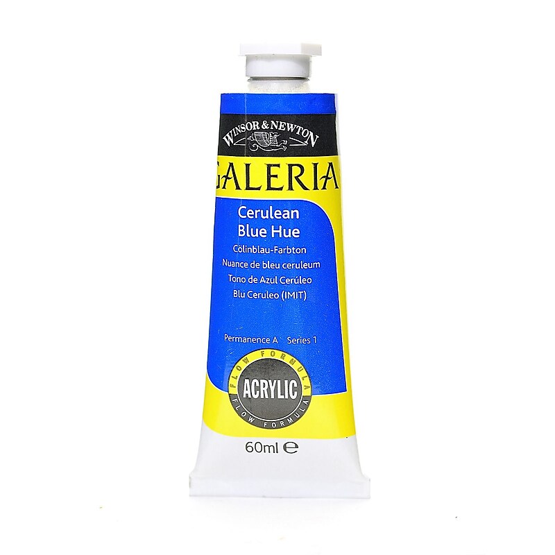 Winsor & Newton Galeria Flow Formula Acrylic Colors, Cerulean Blue Hue No 138, 60Ml, 3Pk (40831-Pk3) image 1