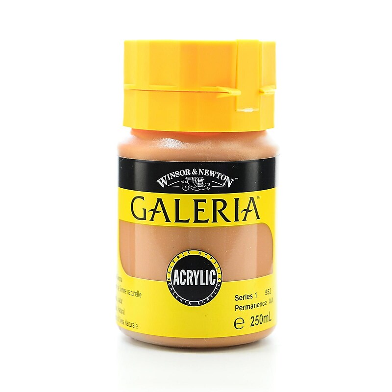 Winsor And Newton Galeria Flow Formula Acrylic Colors Raw Sienna 250 Ml 552 Pack Of 2 (40959-Pk2) image 1
