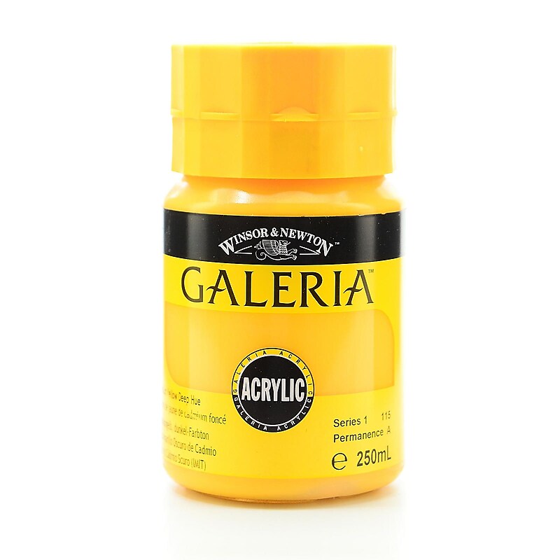 Winsor & Newton Galeria Formula Acrylic Color, Cadmium Yellow Deep Hue No.115, 250Ml, 2Pk (59237Pk2) image 1