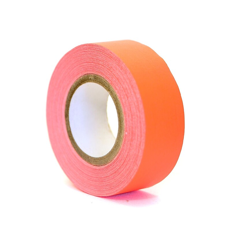 Pro Tapes Artist Tape, 3/4" x 10 yds., Fluorescent Red/Orange, 12/Pack (50476-PK12) image 1