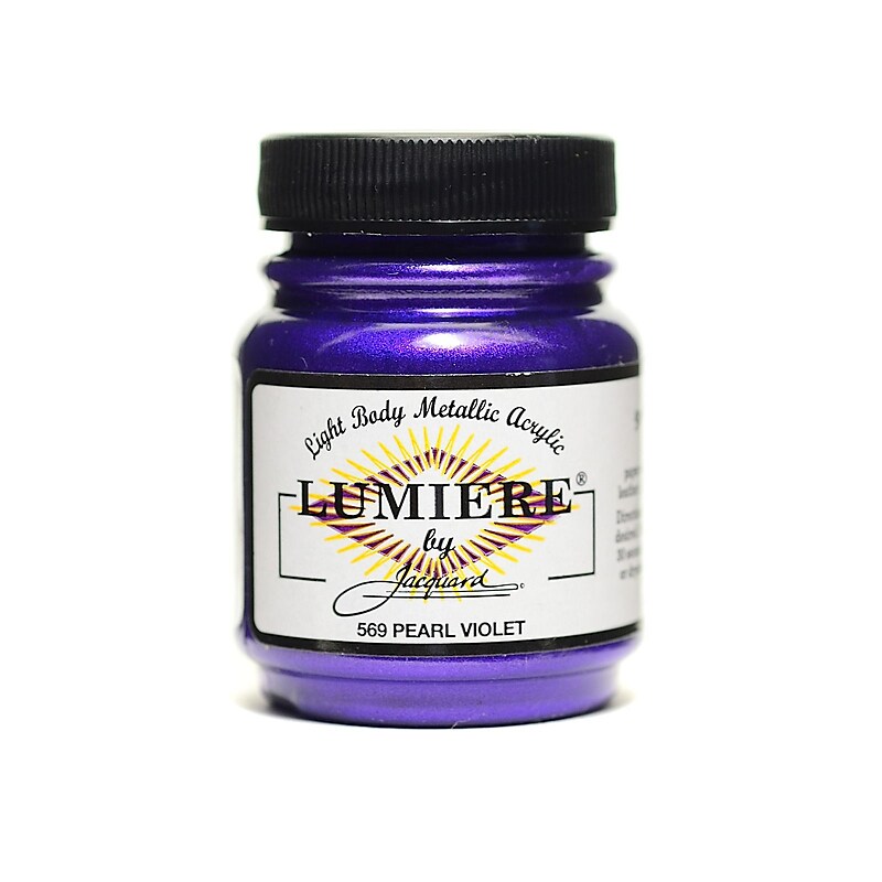 Jacquard Lumiere Artist Acrylics, Pearl Violet, 3/Pack (62437-Pk3) image 1