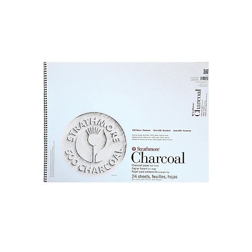 Strathmore 500 Series Charcoal Paper Pads White 18 In. X 24 In. Staples