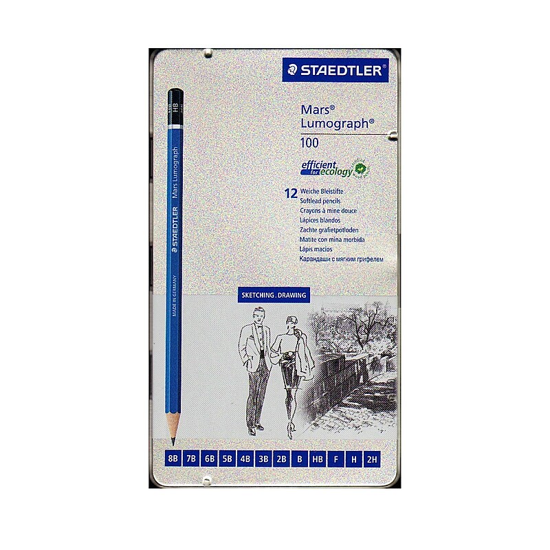Staedtler Mars Lumograph Sketching Pencil Sets set of 12 image 1