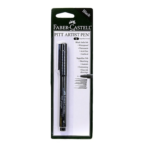 FaberCastell Pitt Artist Pens black superfine [Pack of 8