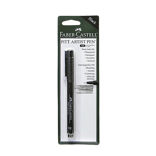 FaberCastell Pitt Artist Pens black extra superfine [Pack of 8] at Staples