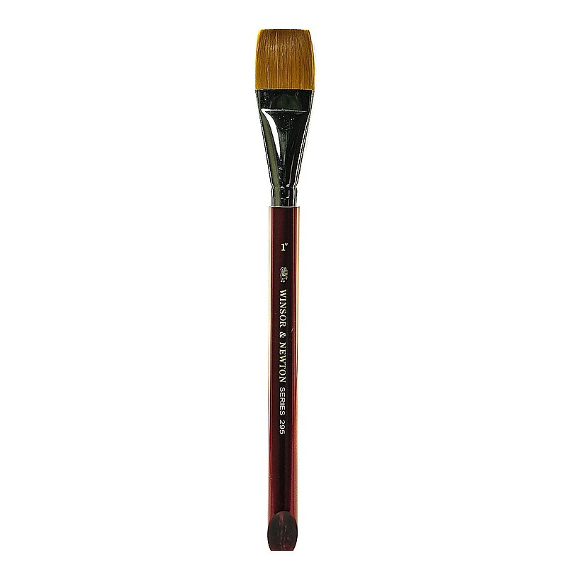 Winsor  And  Newton Series 295 Golden Nylon  And  Natural Hair Flat Brushes 1 In. image 1