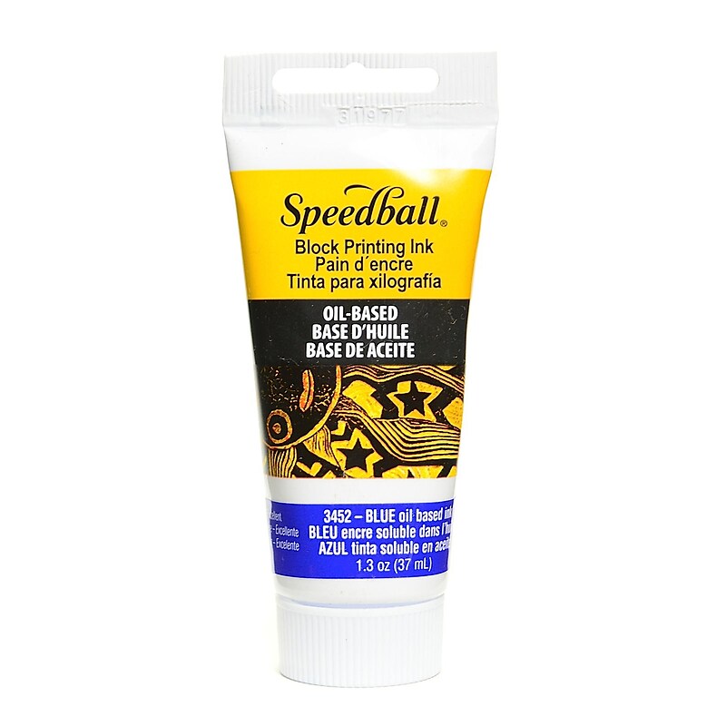 Speedball Oil-Based Block Printing Inks Blue 1.3 Oz. [Pack Of 3] image 1