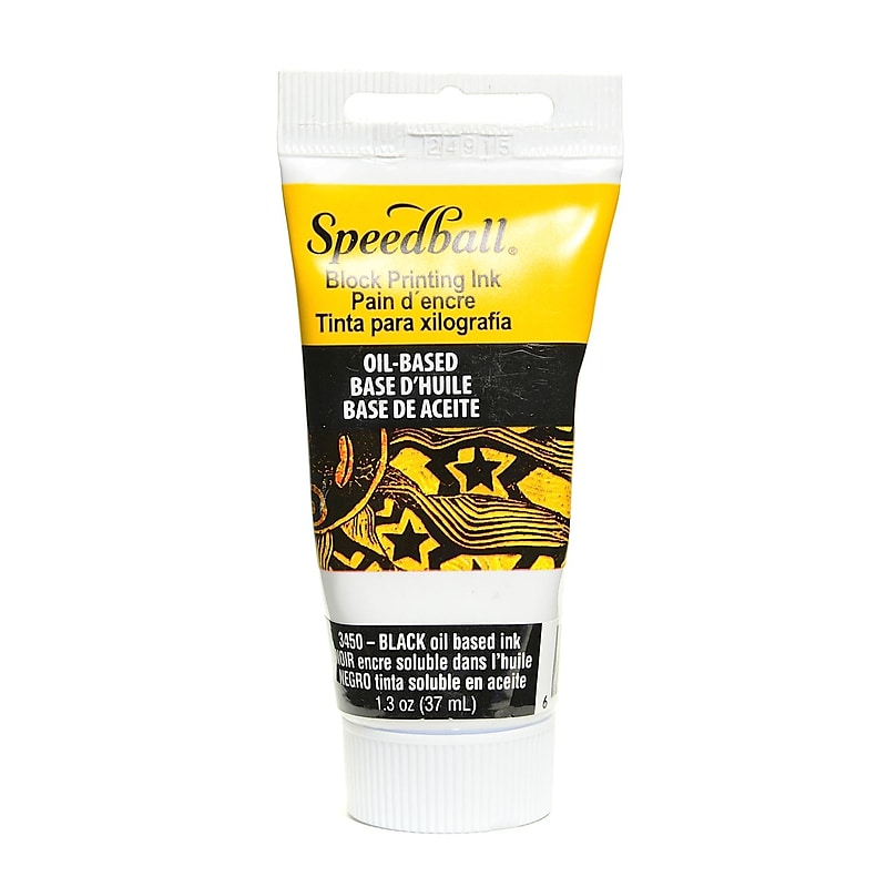 Speedball Oil-Based Block Printing Inks Black 1.3 Oz. [Pack Of 3] image 1